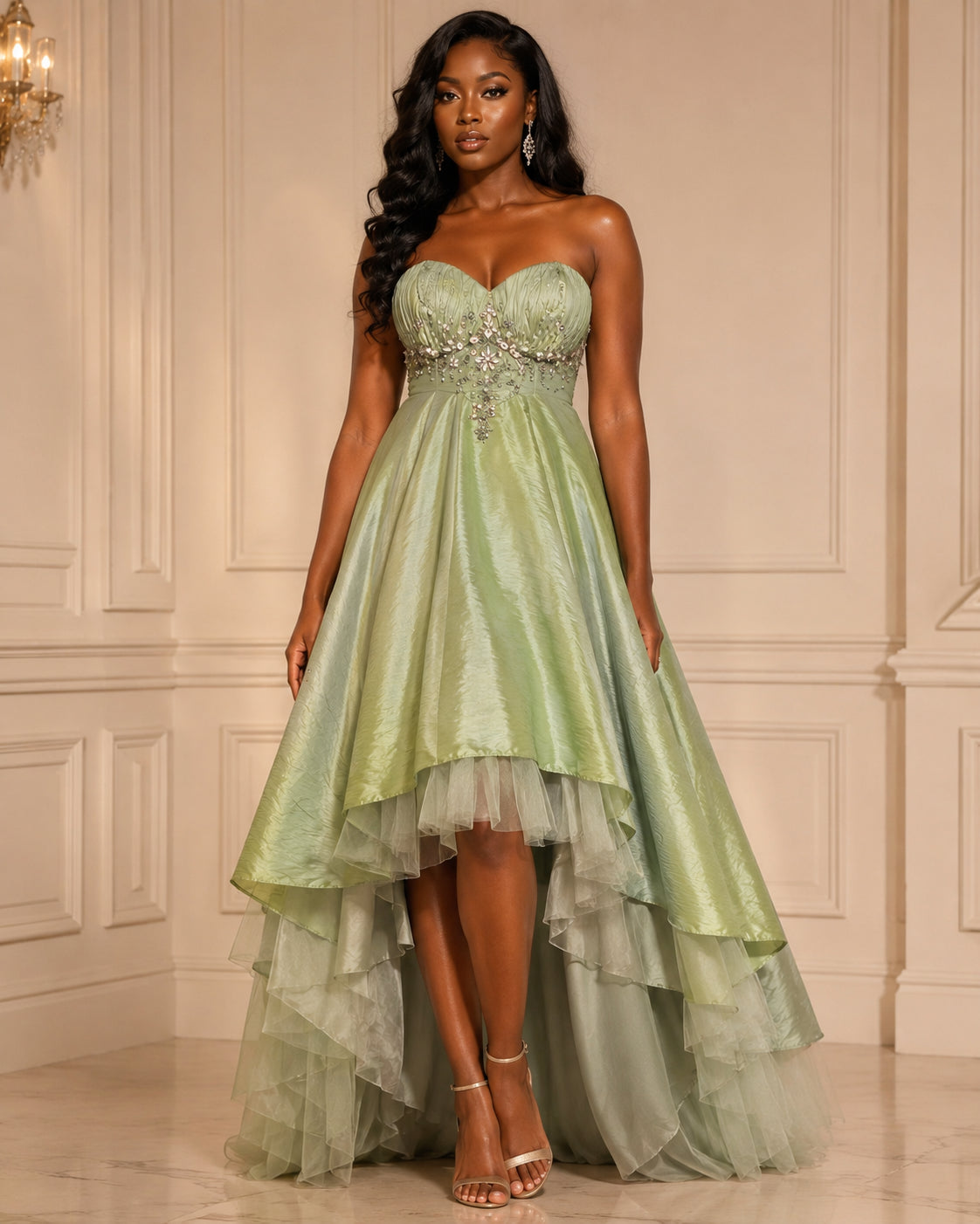 Sage Green Classic Bridesmaid Dress - Sage Green (view 2)