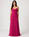 Fuchsia Strapless Sweetheart Gown - Fuchsia (view 1)