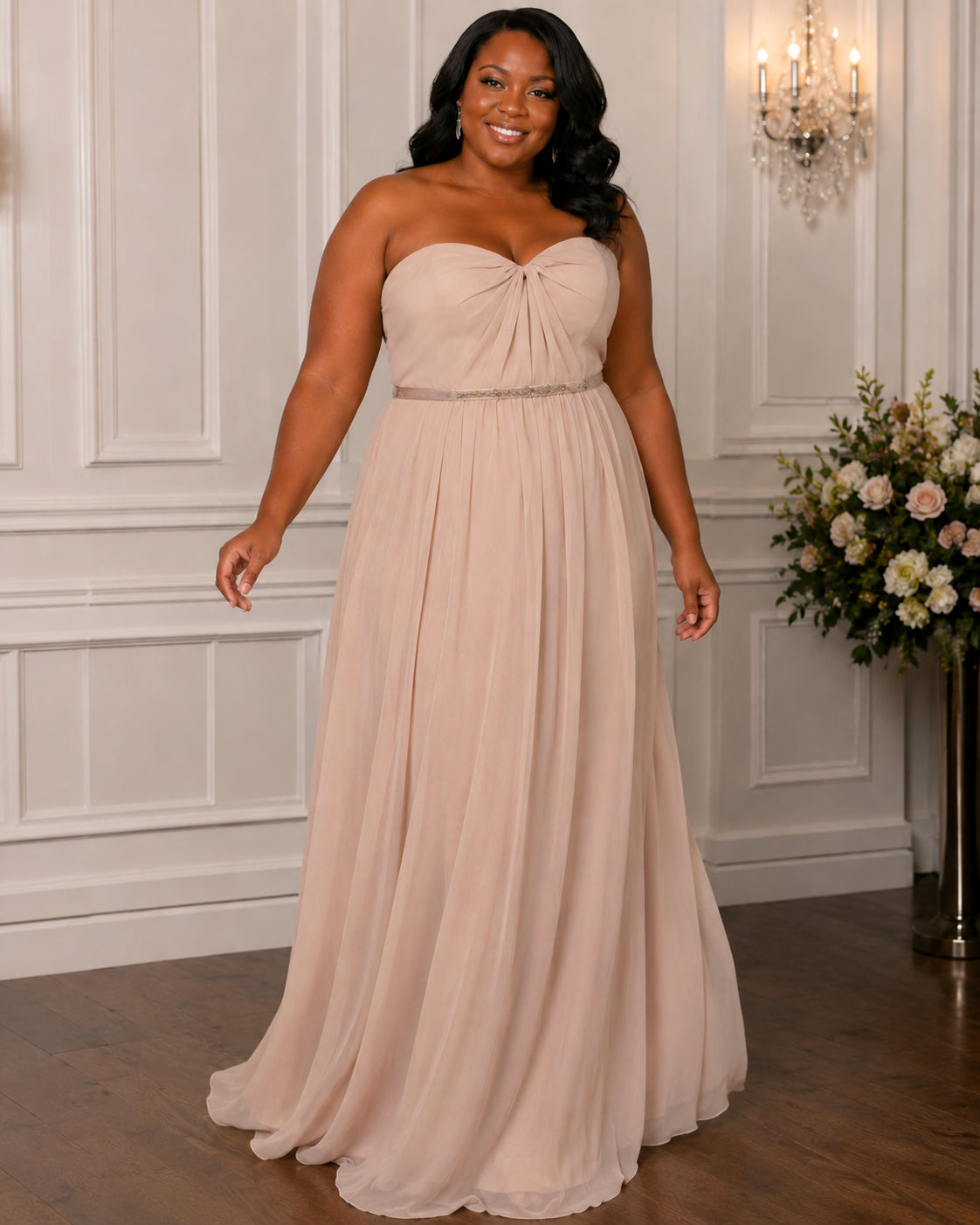 Blush Graceful Occasion Gown - Blush (view 5)