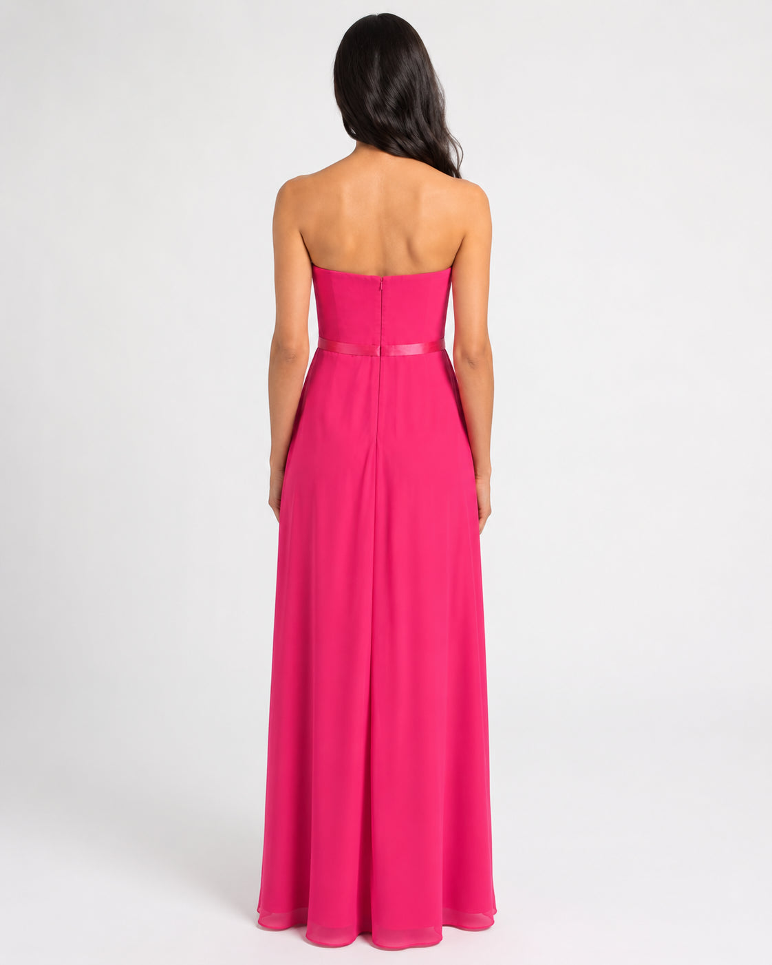 Hot Pink Elegant Evening Dress - Hot Pink (view 1)