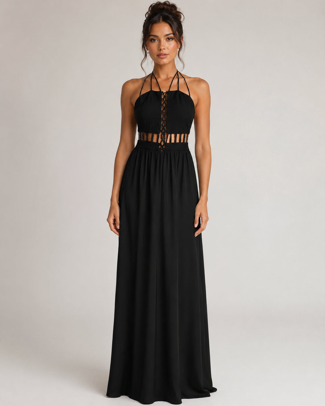 Black Elegant Prom Gown - Black (view 1)