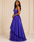 Royal Blue Chic Occasion Gown - Royal Blue (view 1)