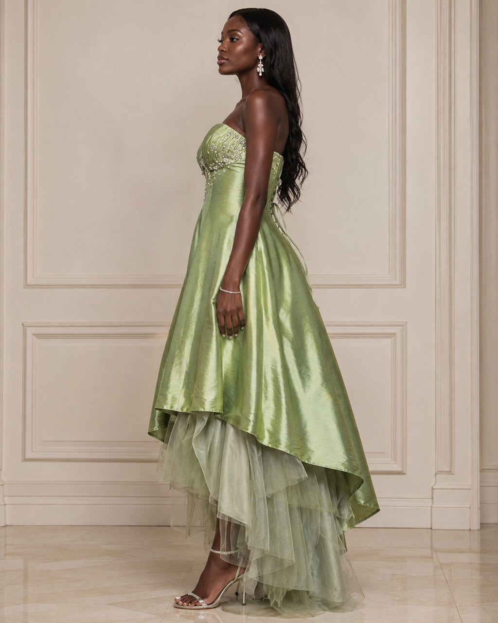 Sage Green Classic Bridesmaid Dress - Sage Green (view 4)