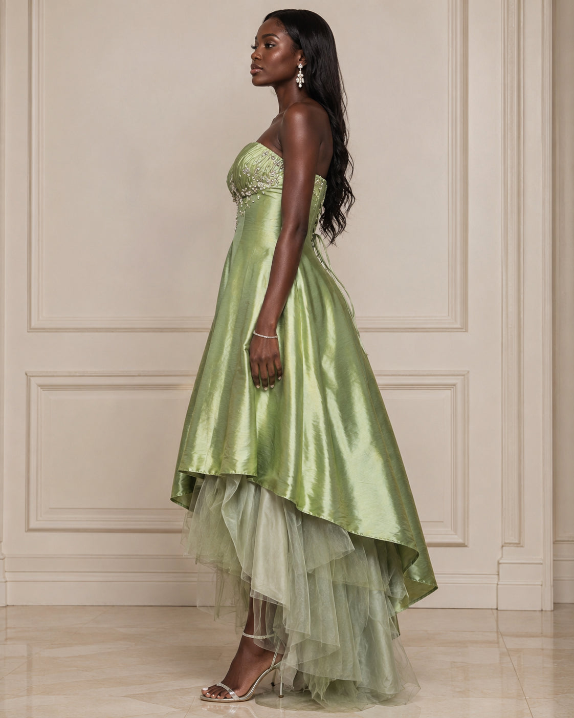 Sage Green Classic Bridesmaid Dress - Sage Green (view 4)