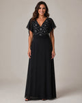Black Floor-Length Formal Gown - Black (view 1)