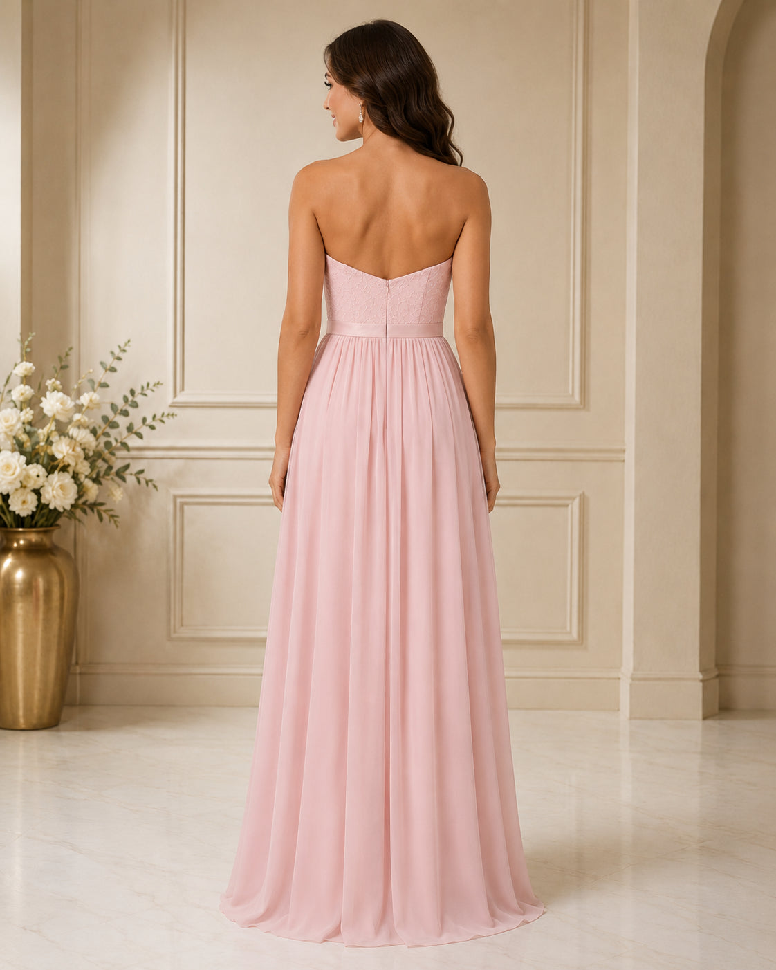 Blush Chic Evening Gown - Blush (view 2)