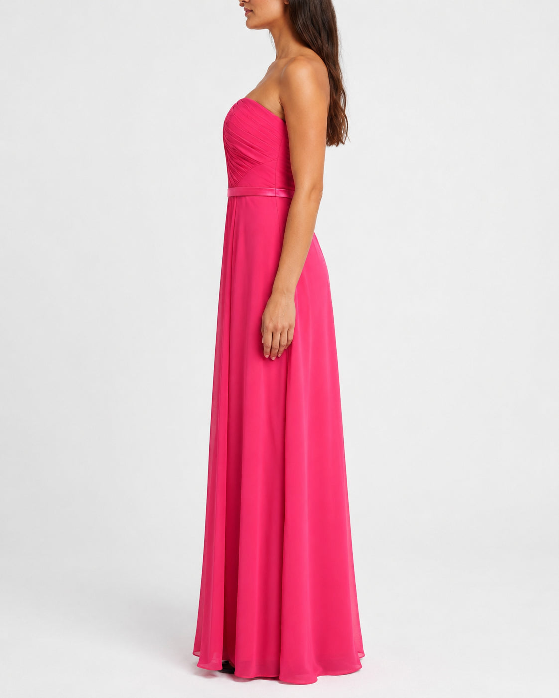 Hot Pink Flowing Bridesmaid Dress - Hot Pink (view 1)