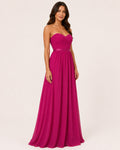 Hot Pink Elegant Bridesmaid Dress - Hot Pink (view 1)