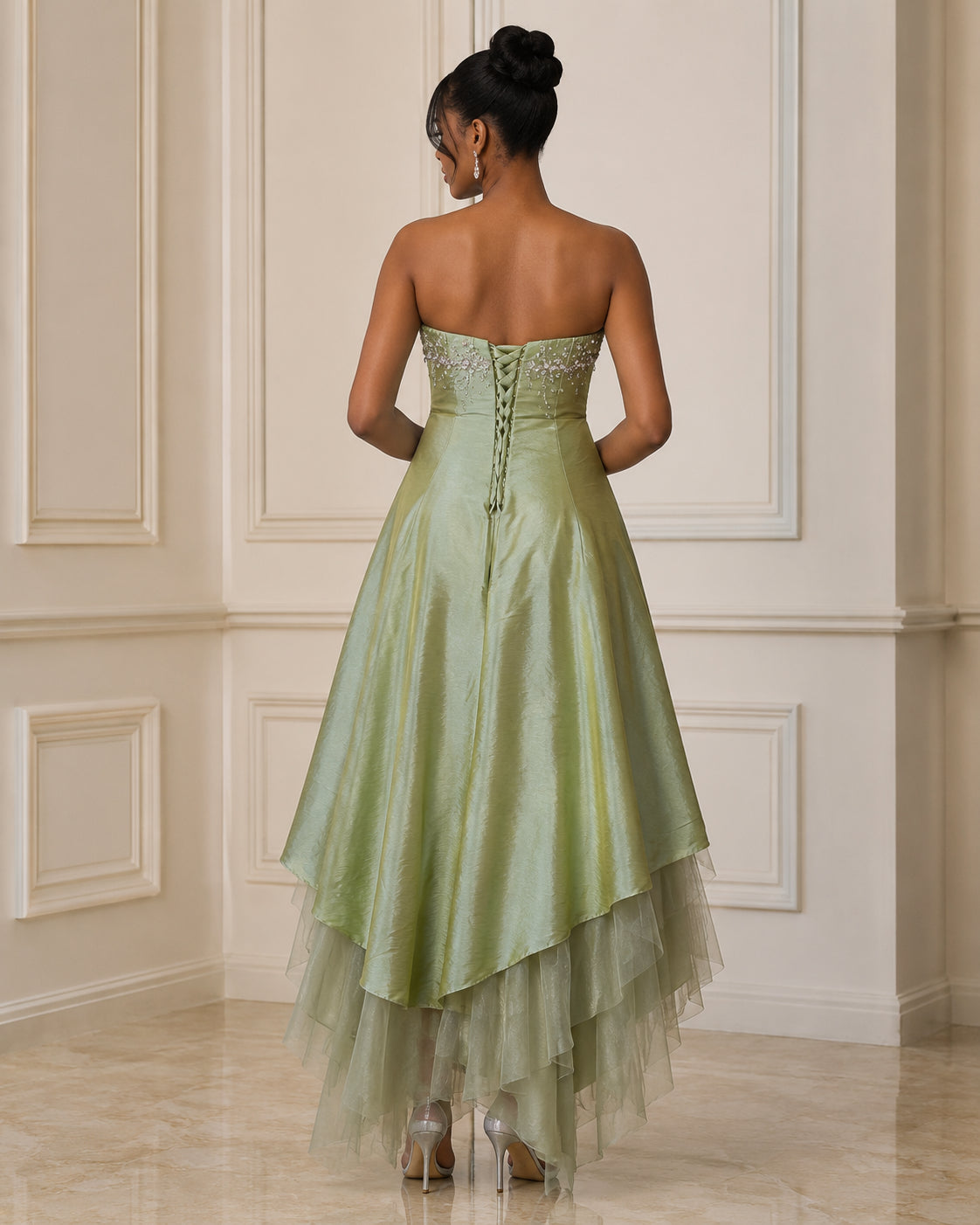Sage Green Classic Bridesmaid Dress - Sage Green (view 5)