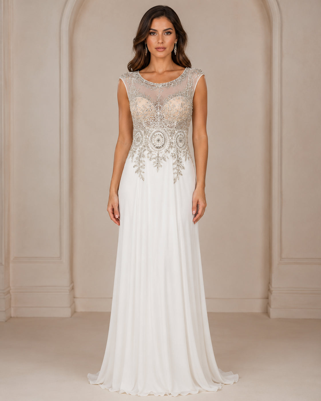 Ivory Chic Evening Dress - Ivory (view 2)