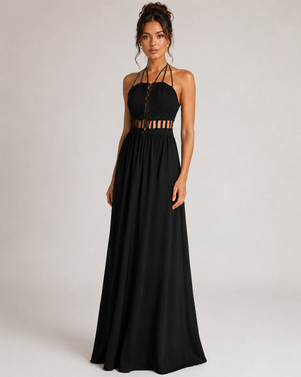 Black Elegant Prom Gown - Black (view 2)