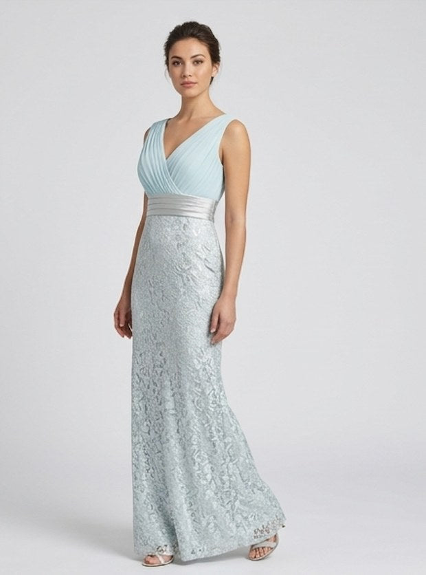 Powder Blue Lace Gown - Alternate View 2 | Afayi Commerce