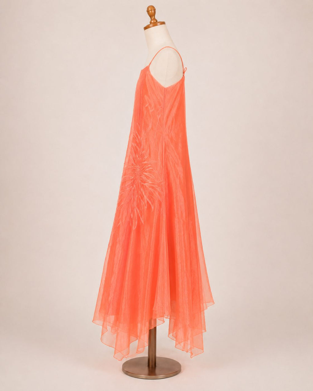 Coral Chiffon Flower Girl Dress - image 3