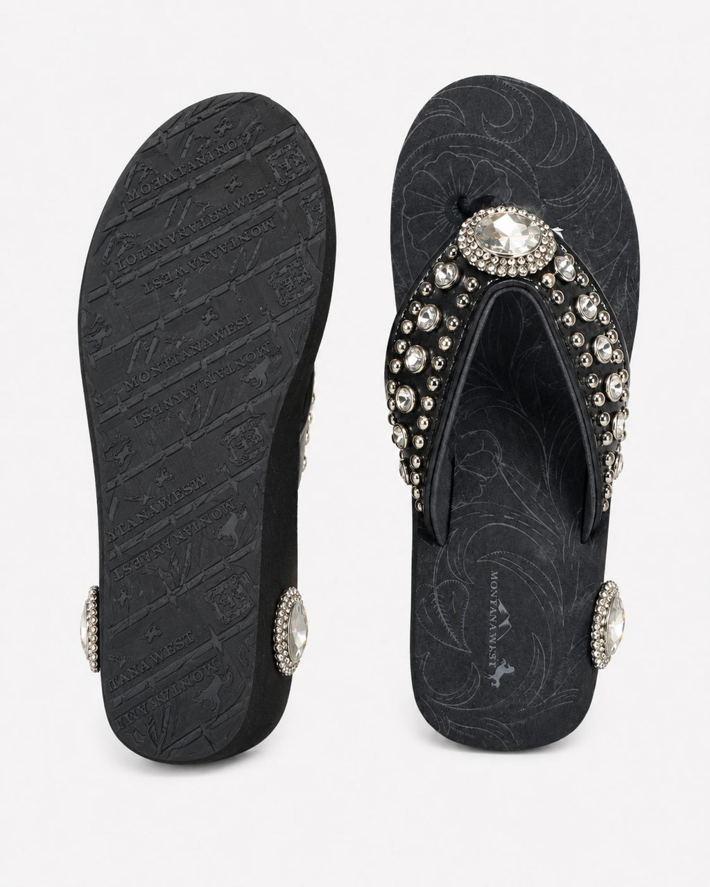 Hot Pink Beaded Rhinestone Wedge Flip-Flops - image 4