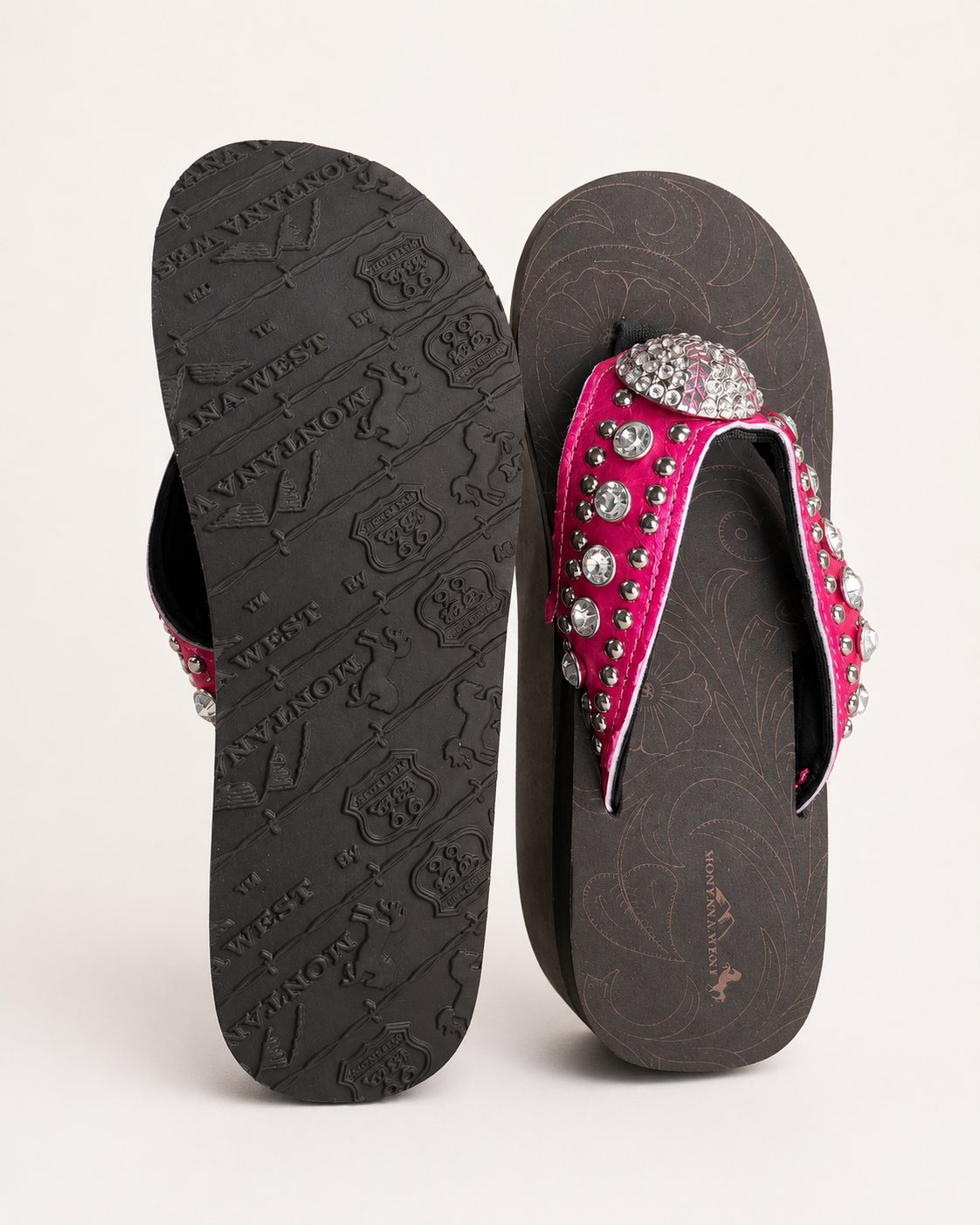 Turquoise Southwestern Beaded Wedge Flip-Flops - image 3