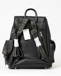 Black Croc-Embossed Satchel Backpack - image 1