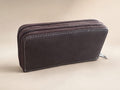 Brown Ribbed Zip Wallet - image 1