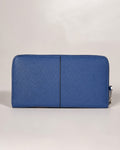 Navy Blue Structured Zip Wallet - image 1