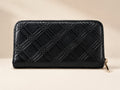 Black Diamond-Quilted Zip Wallet - image 1