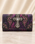 Purple Camo Winged-Cross Wallet - image 1