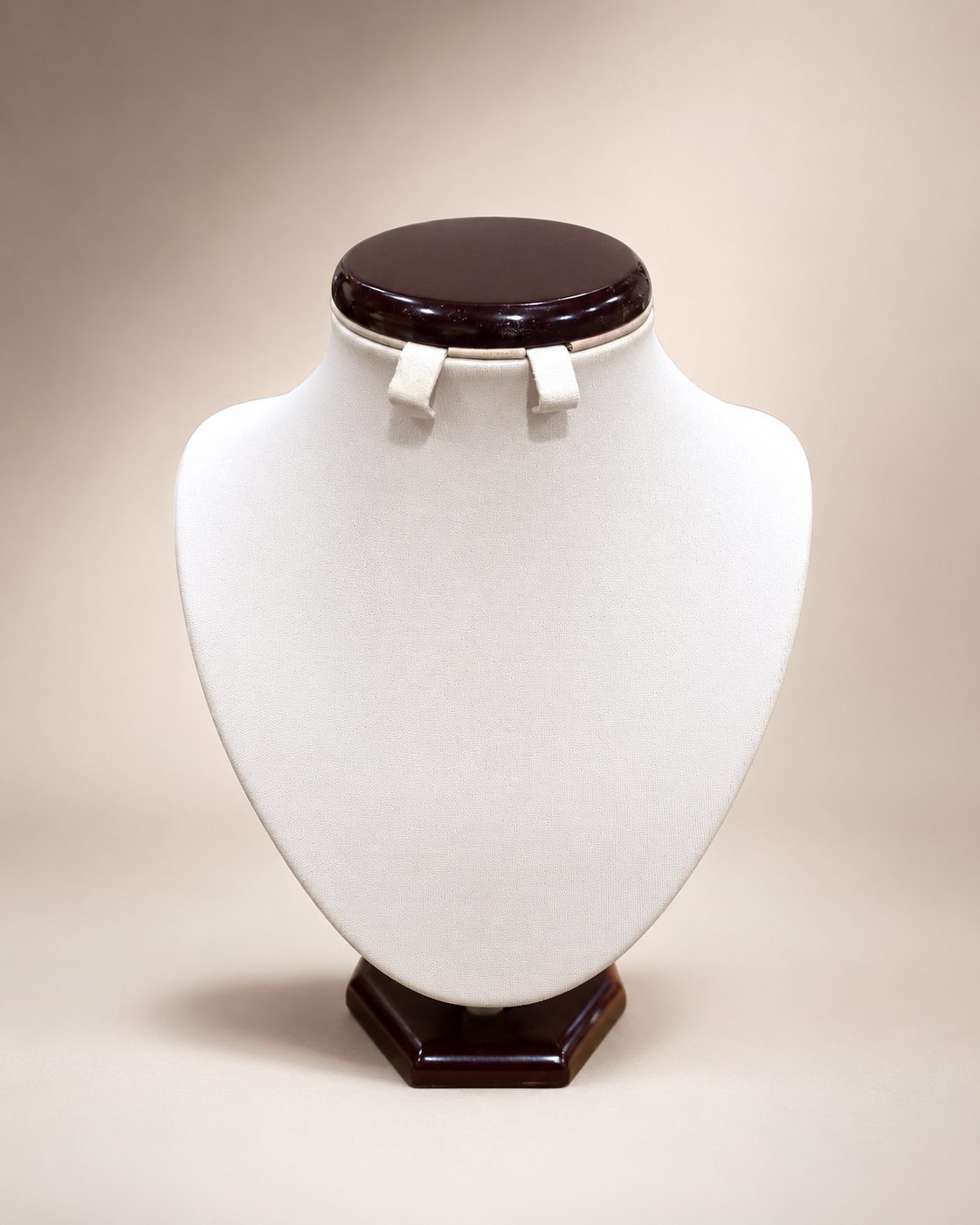 Jewelry Display Bust - Wood-Cap Cream - image 1