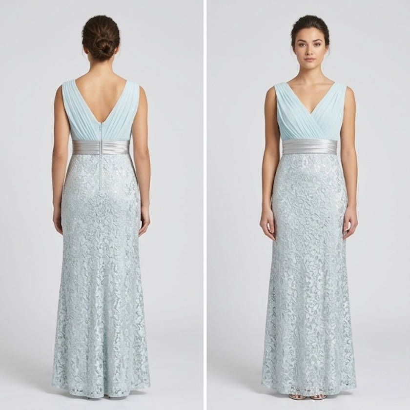 Powder Blue Lace Gown