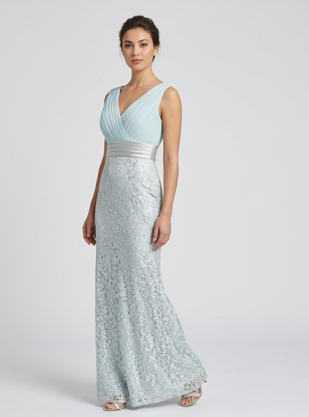Powder Blue Lace Gown